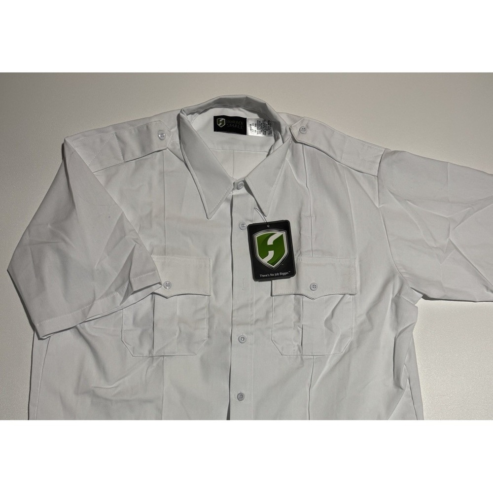 Horace Small Men's White Button Up Style HS12120 Size SS 17 Cut F273